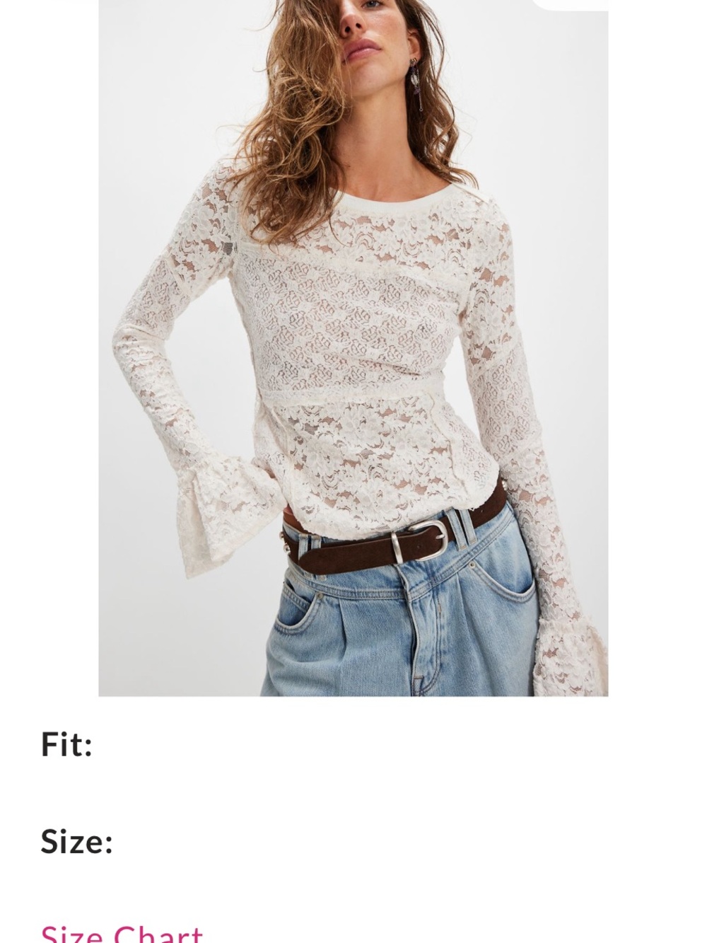 Free People lace top
